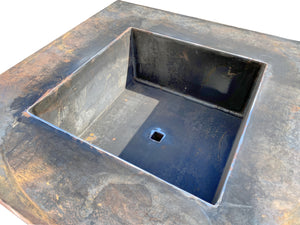Square Corten Fire Pit - FREE SHIPPING
