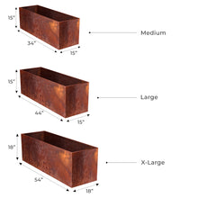 Load image into Gallery viewer, Corten Steel Box Planters - FREE SHIPPING!